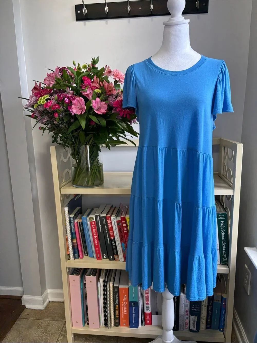 J. Crew Short Sleeve Tiered Mini Dress